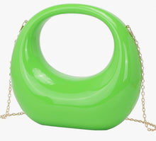 Load image into Gallery viewer, Acrylic Evening Clutch Purse Top-handle Moon Hobo Bag, Elegant Handbag for Wedding Cocktail Party