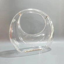 Load image into Gallery viewer, Acrylic Evening Clutch Purse Top-handle Moon Hobo Bag, Elegant Handbag for Wedding Cocktail Party