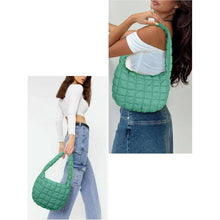 Load image into Gallery viewer, Women Padded Hobo Bag Versatile Cloud Pleatd Bag Lightweight Down Clutch Bag Quilted Tote Handbag Fall Winter Purse