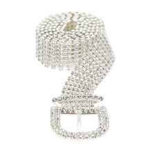 Load image into Gallery viewer, Chloe Crystal Rhinestone Chain Belt - Silver