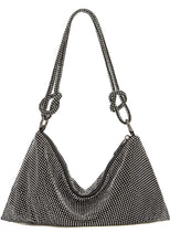Load image into Gallery viewer, Tied Knot Sparkly Bling Evening Clutch Bag