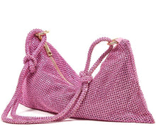 Load image into Gallery viewer, Tied Knot Sparkly Bling Evening Clutch Bag