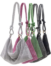 Load image into Gallery viewer, Tied Knot Sparkly Bling Evening Clutch Bag