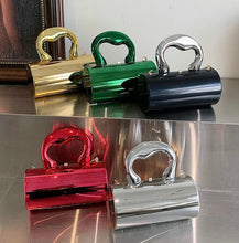Load image into Gallery viewer, Acrylic Clutch Tote Bag for Women Silver Purse Hobo Bag Satchel Crossbody Bags Y2k Purse Acrylic Purse Shoulder Bag
