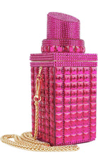 Load image into Gallery viewer, Women Lipstick Shape Inlaid Rhinestone Crystal Glitter Evening Bags Purses Clutch Sparkly Banquet Handbag
