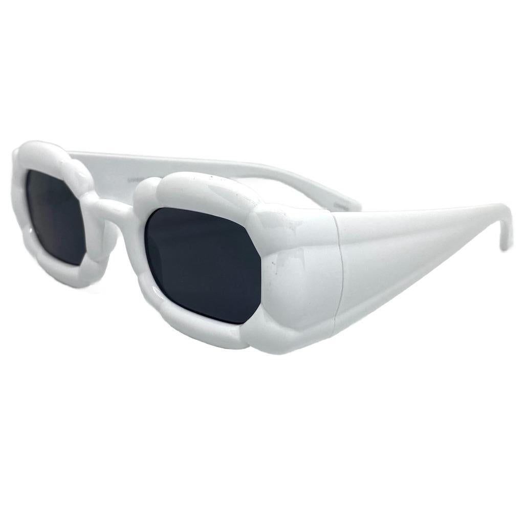 EXAGGERATED Funky Vintage Retro Style SUNGLASSES Big Thick Frame Dark Lens