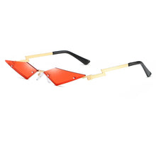 Load image into Gallery viewer, Diamond Shape Rimless True Film Sun Glasses gafas UV400 Trending Narrow Eyewear Streetwear Sunglasses Women
