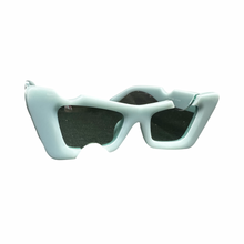 Load image into Gallery viewer, Small Cat Eye Off Sunglasses Men Women Retro Fashion Notch Hole Sun Glasses White Shades Luxury Brand Design Eyewear Accessories
