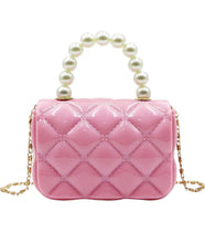 Load image into Gallery viewer, Fashion Jelly Purse Candy Color Jelly Handbag Satchel Shoulder Bag Trendy Crossbody Purse Pearl Handle for Girls Women(Large)
