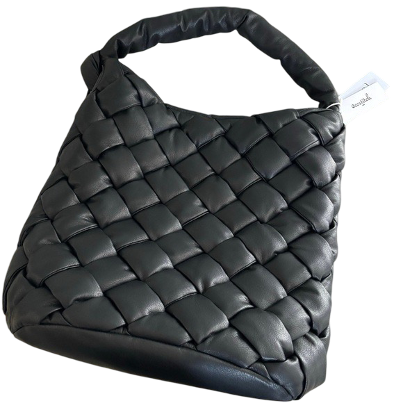 Ecostitch Large Vegan Leather Quilted Puffer Totebag