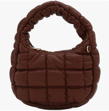 Load image into Gallery viewer, FashionPuzzle Soft PU Leather Lightweight Quilted Puffer Bag
