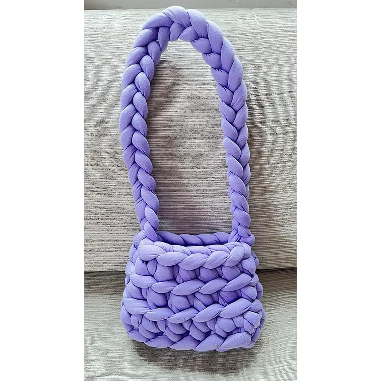 Chunky Knit Bags for Women Handwoven Hobo Bag Crochet Shoulder Bag Cute Tote Bags Summer Beach Bag