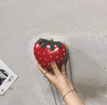 Load image into Gallery viewer, Strawberry Purse Strawberry Bag Leather Chain Purse Fruit Shoulder Bag Strawberry Accessories Kawaii Purse for Girls Lady Women
