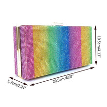 Load image into Gallery viewer, Rainbow Colors Clutch Purse for Prom Evening Bag Shiny Handbag Fashion
