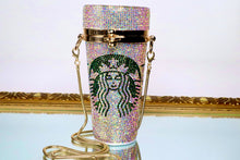 Load image into Gallery viewer, Starbucks Inspired full rhinestone purse handbag evening bag
