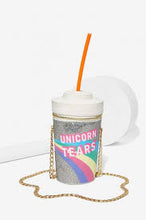 Load image into Gallery viewer, Unicorn Tears Fashion Crossbody Bag, Unicorn Tears Girls Cute Drink Cross Body Bag Chain Purse Clutch Bag for Girl
