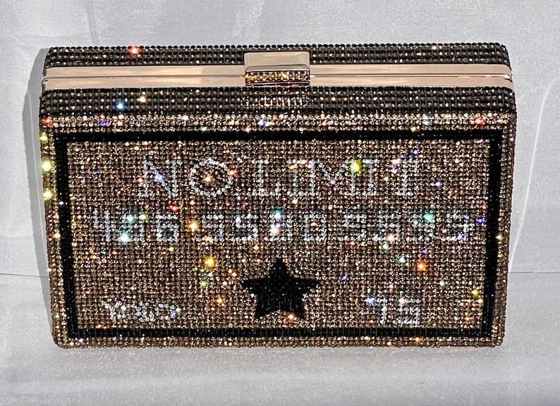 No Limit No Limit Credit Card | Rhinestone Purse | Bling Evening Bag | Crystal Clutch | Bedazzle Gift | Ultra Sparkle | Exclusive