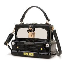 Black Car Shape Women Handbag Shoulder Bag Acrylic Box Style Purse Crossbody Bag Female Party Clutch Designer Evening Bag