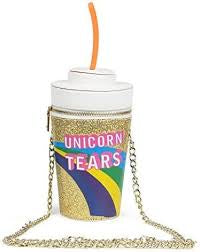 Unicorn Tears Fashion Crossbody Bag, Unicorn Tears Girls Cute Drink Cross Body Bag Chain Purse Clutch Bag for Girl