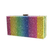 Load image into Gallery viewer, Rainbow Colors Clutch Purse for Prom Evening Bag Shiny Handbag Fashion
