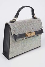 Load image into Gallery viewer, Subduction Glitter Rhinestone Top Handle Bag, Fashion Crystal Crossbody Evening Bag, Sparkling Cocktail Party Club Bling Clutch Purse for Women
