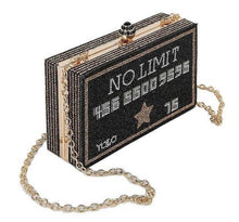 Load image into Gallery viewer, No Limit No Limit Credit Card | Rhinestone Purse | Bling Evening Bag | Crystal Clutch | Bedazzle Gift | Ultra Sparkle | Exclusive

