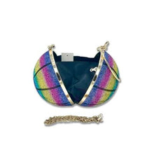 Load image into Gallery viewer, Rainbow Bling Basketball Clutch Bag
