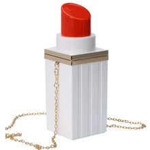 Load image into Gallery viewer, Pucker Up Lipstick Shape Acrylic Crossbody Clutch
