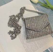 Load image into Gallery viewer, Evelyn Shoulder rhinestone evening clutch bag
