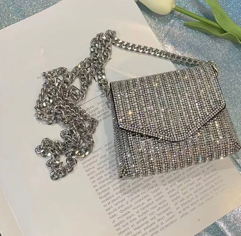 Evelyn Shoulder rhinestone evening clutch bag