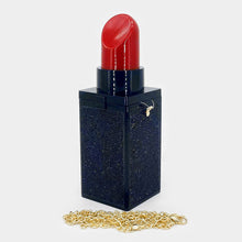 Load image into Gallery viewer, Lip Me Out LipStick Clutch Women Shiny Crystal Lipstick Box Evening Clutch Bag Luxury Chic Rhinestone Panelled Wedding Purses And Handbags With Mirror

