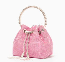 Load image into Gallery viewer, Torrie Tassel Luxury Bling Hand Bags Ladies Elegant Shiny Drawstring Bucket Bag
